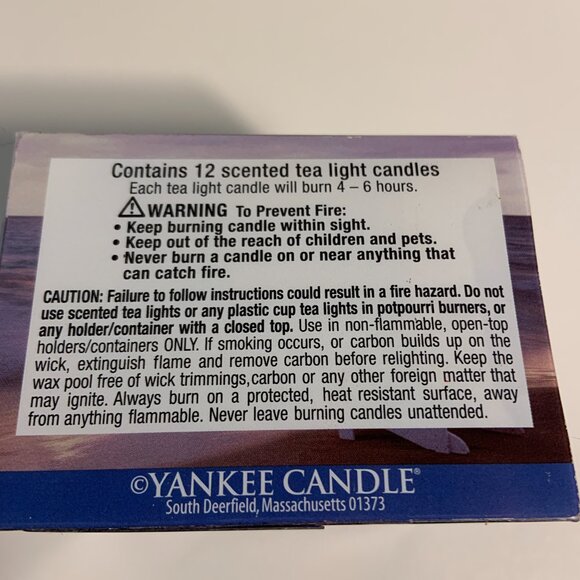 Yankee Candle Tealights Seaside Holiday Full Box of 12 Rare - Picture 3 of 4